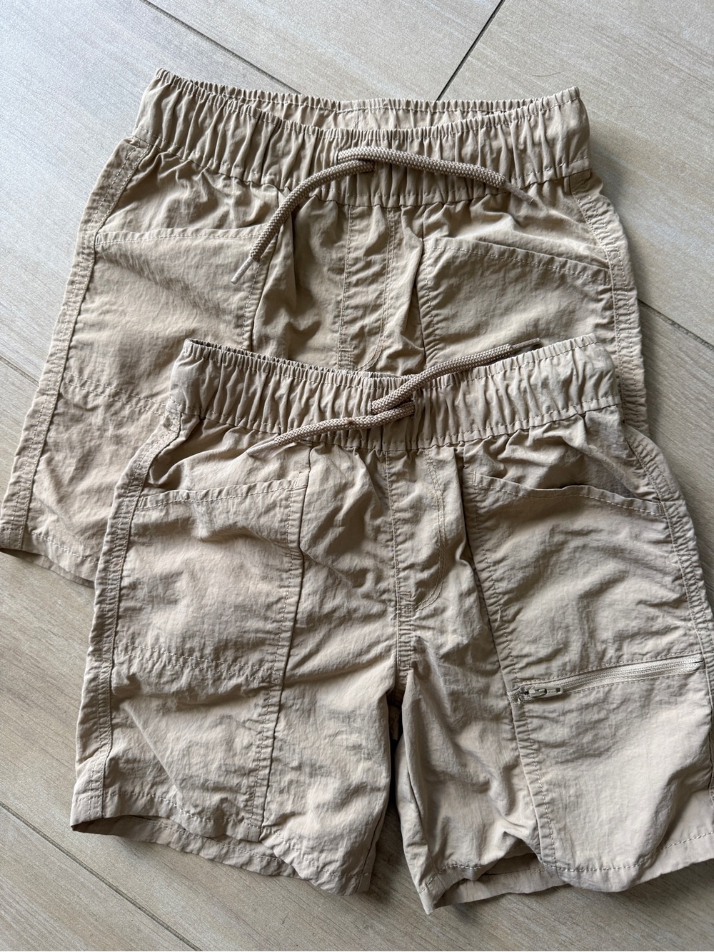 The Children's Place Beige Drawstring Elastic-Waist Kids Shorts